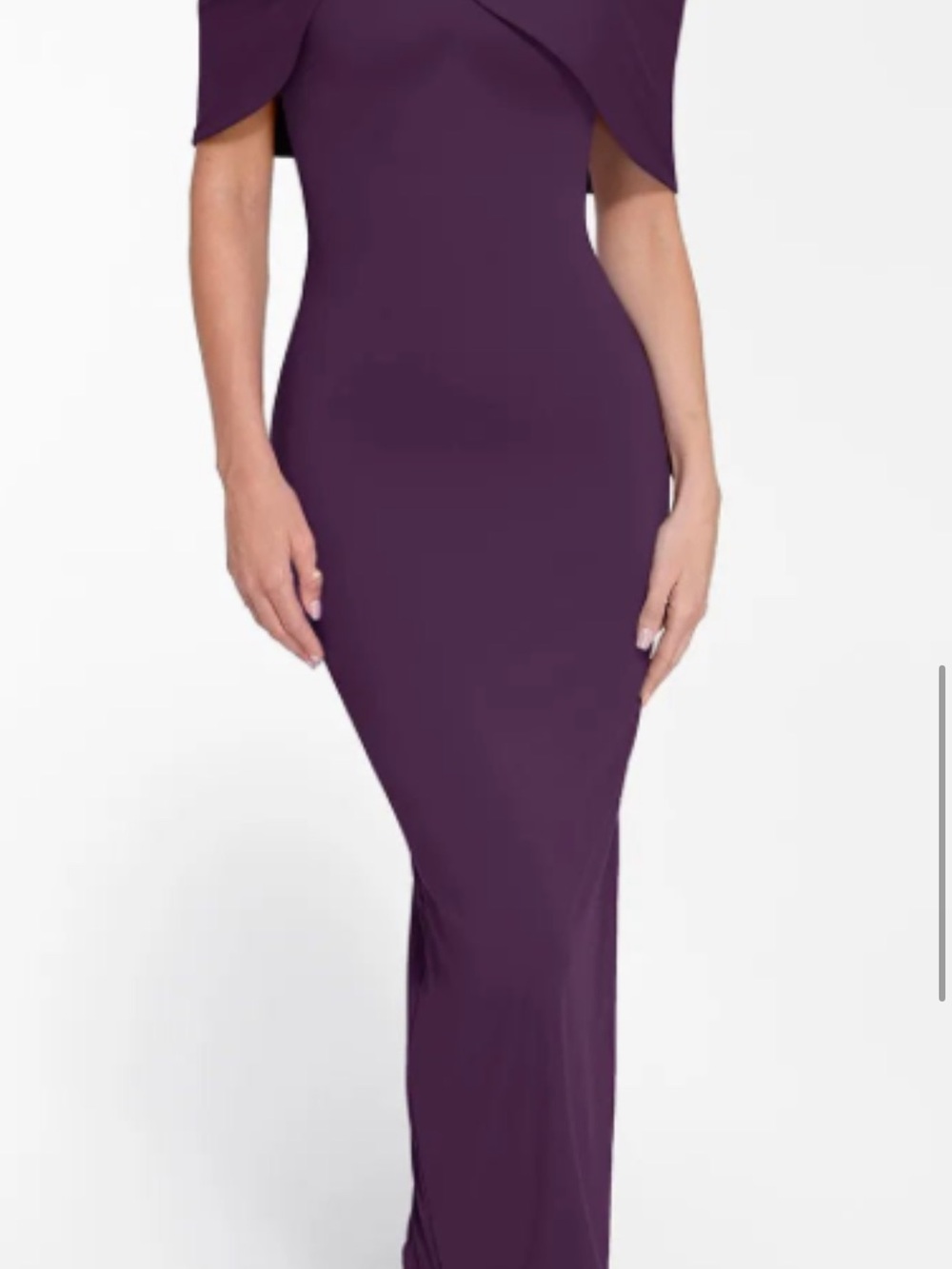 Off-Shoulder Plum Maxi Dress